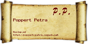 Poppert Petra névjegykártya