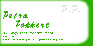 petra poppert business card